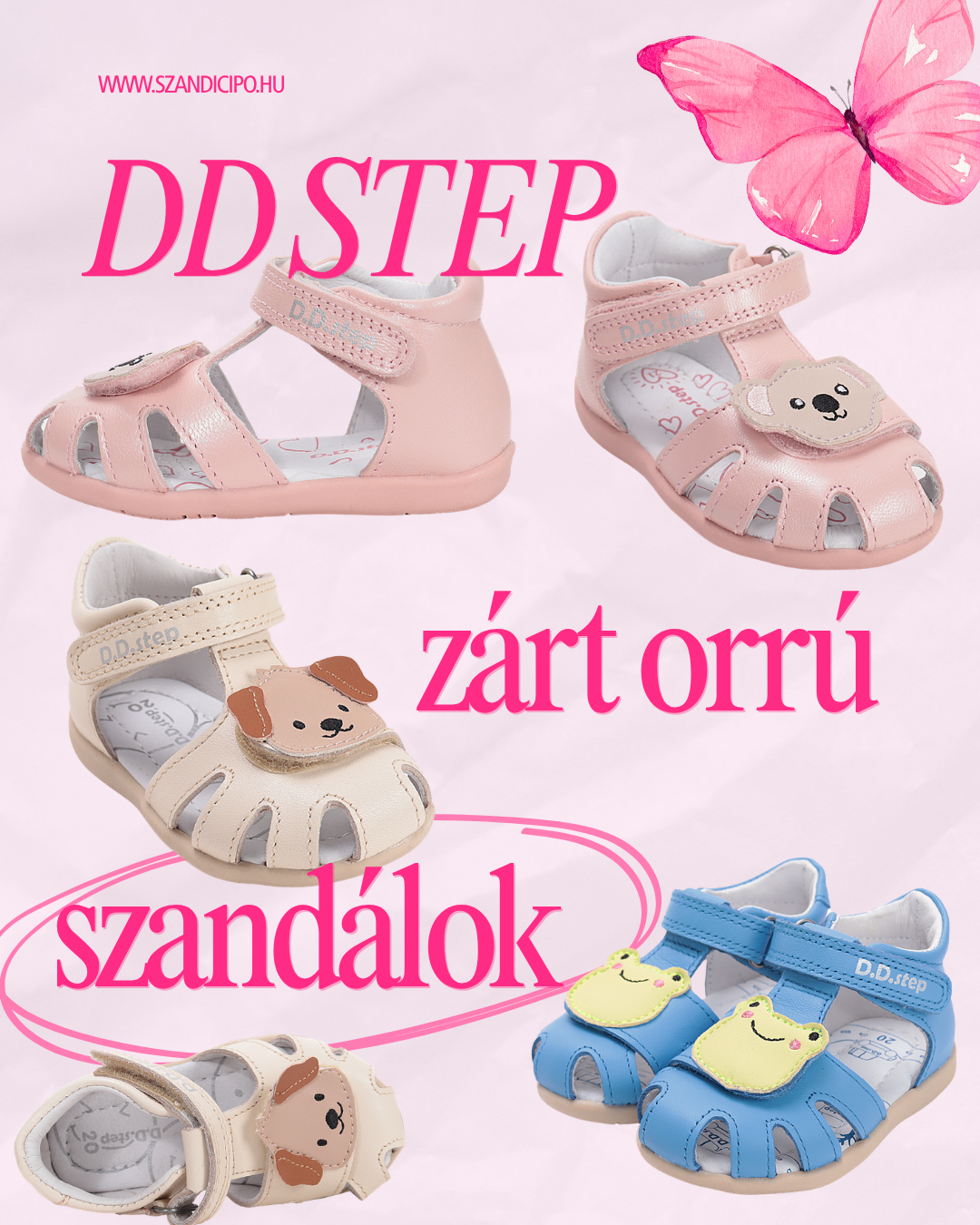 SzandiCipő zárt orrú szandálok