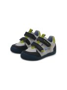 D.D. Step szürke-kék, bőr átmeneti cipő, világító talppal (31 - 36); (068-213B) (35)