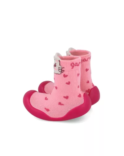 Garvalin Barefoot gumitalpas zoknicipő, tappancsos zokni, cicás (20-23 méret) 251321-A032 (20)