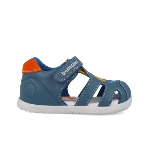 Biomecanics "első lépés" zárt orrú bőr szandál, napocskás-felhős (21-26 méret) 252166-A183 (23)