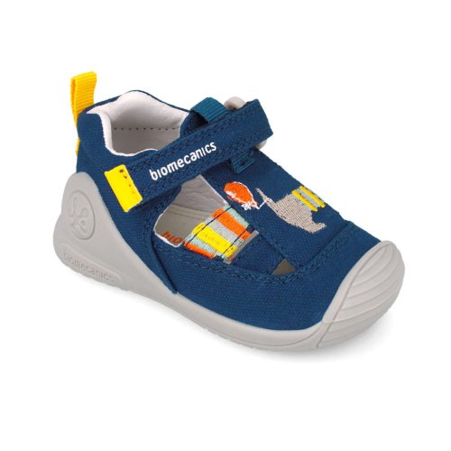 Biomecanics "első lépés" zárt orrú vászon szandál, kutyás (21-24 méret) 252178-A089 (24)