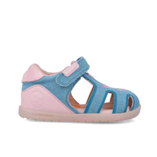 Biomecanics "első lépés" zárt orrú vászon szandál, delfines (23-26 méret) 252191-A371 (25)