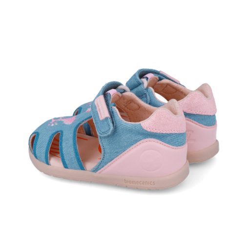 Biomecanics "első lépés" zárt orrú vászon szandál, delfines (23-26 méret) 252191-A371 (26)