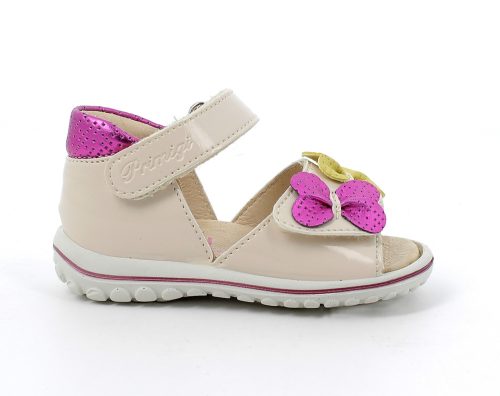 Primigi bézs, bőr szandál 3 virág díszítéssel (24 - 26); (7375233) (24)