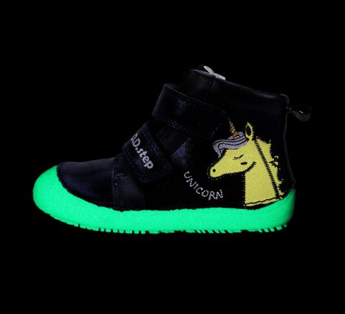 D.D. Step Barefoot magasszárú zárt cipő unikornisos Luminous talp (25-30 méret) A063-52815A (25)