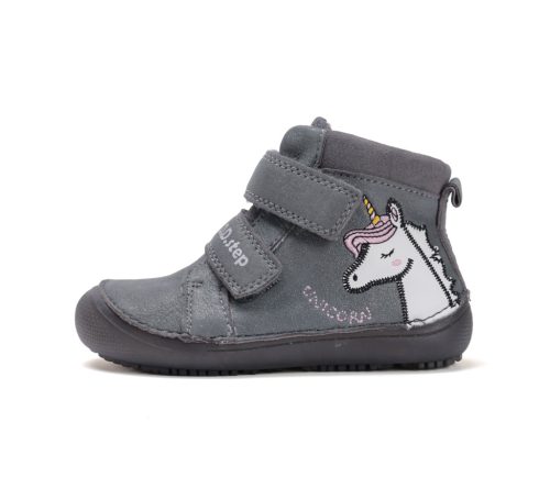 D.D. Step Barefoot magasszárú zárt cipő unikornisos Luminous talp (26-31 méret) A063-52815 (30)