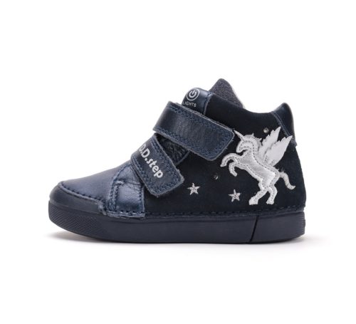 D.D. Step magasszárú zárt cipő LED világítós unikornisos (25-30 méret) A068-52459 (25)