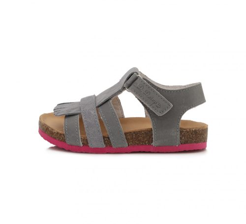 D.D. Step szürke, bőr szandál (31 - 36); (AC051-2A) (31)