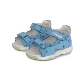   D.D. Step, bőr, kisfú, szandál, biciklis díszítéssel (20-25); AC64-649 (20)