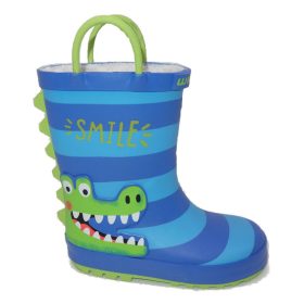  Bélelt, krokodilos, kék gumicsizma - kisfiú (29 - 35); (BD12510-2) (32)