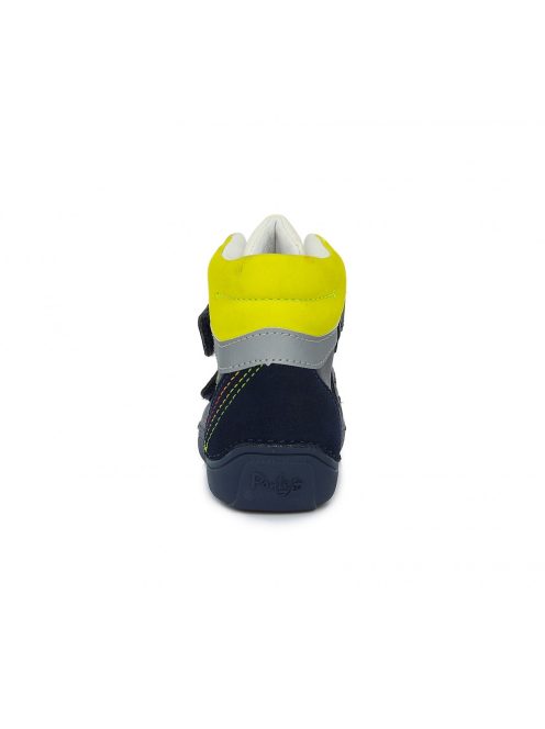 Ponte20 kék-sárga, bőr, szupinált magasszárú kisfiú cipő (30 - 35); (DA03-1-168A) (31)