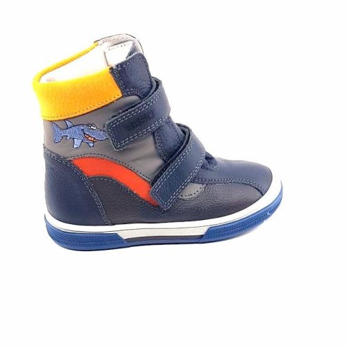 Asso bőr kisfiú bundás vízálló bakancs, cápás, Asso-TEX (25-30 méretben) F-TEX-100-01 (29)