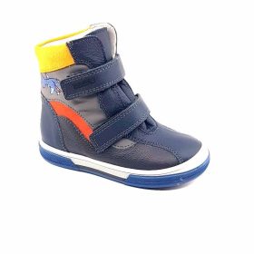   Asso bőr kisfiú bundás vízálló bakancs, cápás, Asso-TEX (25-30 méretben) F-TEX-100-01 (30)