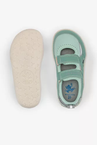HOPFRÖG Barefoot BioVegán-bőr és textil quick-dry szandál, nyitott cipő (24-32 méretekben) (29-es méret) | HOPFRÖG SMART WALKER OUTDOOR SANDAL GREEN DUO BAREFOOT SANDAL