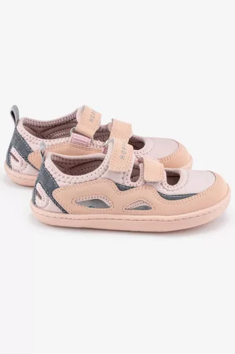 HOPFRÖG Barefoot BioVegán-bőr és textil quick-dry szandál, nyitott cipő (24-32 méretekben) (31-es méret) | HOPFRÖG SMART WALKER OUTDOOR SANDAL PINK DUO BAREFOOT SANDAL