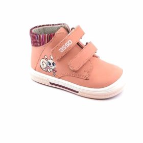   Asso, bőr kislány bokacipő, csigás (20 - 24) L-C-010-02 (20)