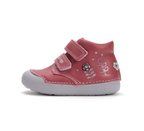 D.D. Step Első lépés félmagasszárú zárt cipő virágos (20-25 méret) S066-52842B (24)