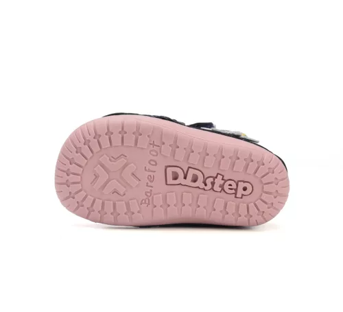 D.D. Step Barefoot zárt cipő virágos (20-25 méret) S070-52656A (21)
