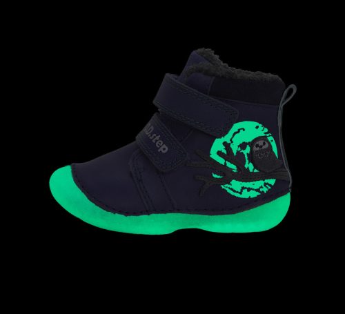 D.D. Step "első lépés" bélelt téli csizma, baglyos, Luminous talp (19-24 méretben) W015-42249 (19)