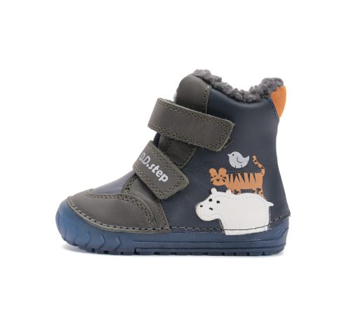 D.D. Step bélelt téli csizma, állatkás, Luminous talp (19-24 méret) W029-52287A (22)