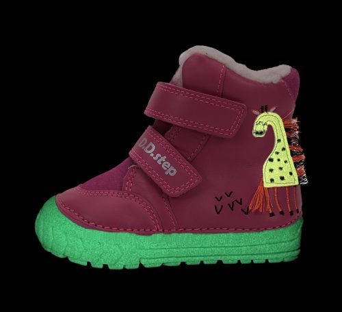 D.D. Step warm lining winter boots Luminous sole giraffe (20-24 size) W029-52766B (22)