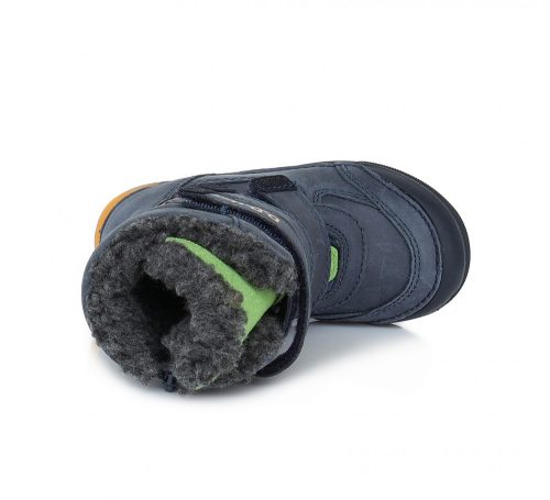 D.D. Step kisfiú cipzáras és tépőzáras vízlepergetős bélelt téli csizma (25-30 méretben) W068-47 (30)