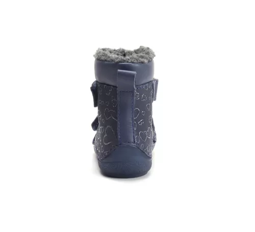D.D. Step Barefoot bélelt téli csizma, szívecskés, Luminous talp (28-33 méret) W116-62841A (33)